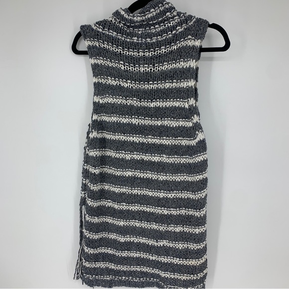 Free People Womens Small Folksong Midnight Striped Fringe Tunic OB475300 - Picture 12 of 12